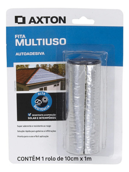 Fita Multiuso Asfáltica Profissional 10cmx1m - Axton 0