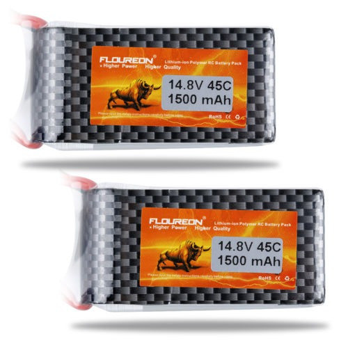 1500mah 2 X 4s 14.8v Batería Lipo De 45 C Xt60 Paquete De En 1