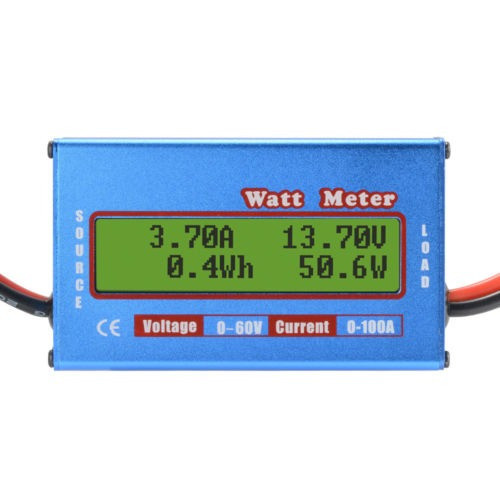 Lcd Digital 60v100a Watt Medidor Potencia Voltios Amp Medido 0