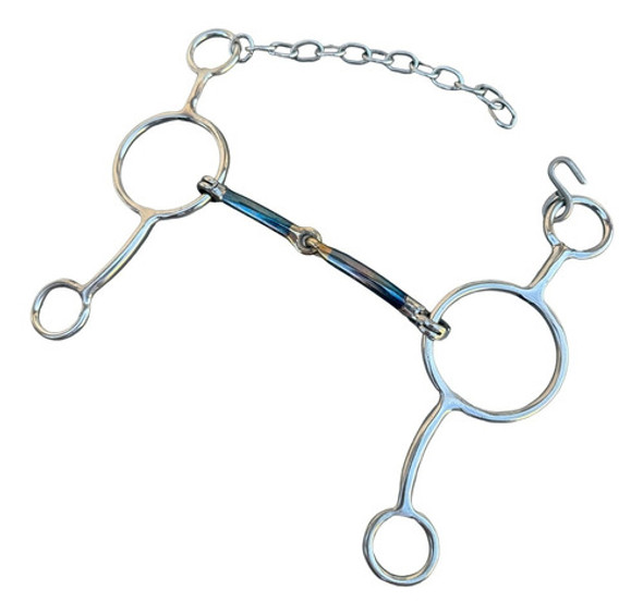 Bridão Freio Levantado Bolinha 3 Argolas Original Articulado 0 Bridão Freio Levantado Bolinha 3 Argolas Original Articulado 0