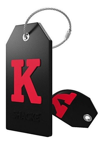 Identificador De Valija Mochila Acero Inoxidable Letra K 0