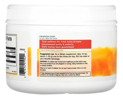 Vitamina C-1000 Swanson 250 G Importado 1