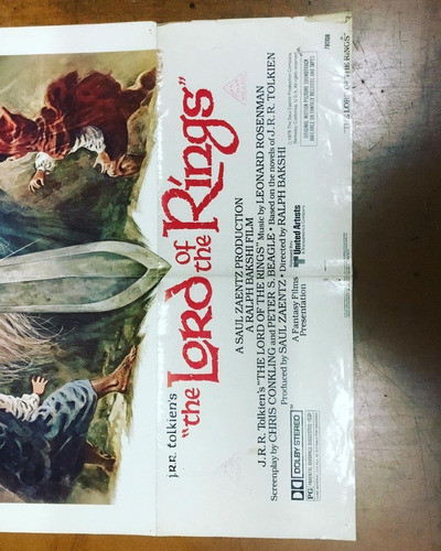 Poster Lord Of The Rings, 1978, Ralph Bakshi, No Envío! 1