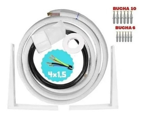 Kit Instalacao 9.000 E 12.000 C/ 3 Metros S/ Suporte 0