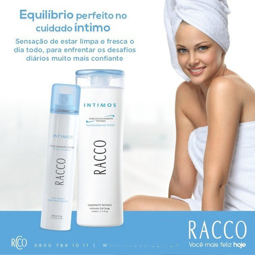 Kit C/3 Desodorante Jato Seco E 1 Sabonete Intimo Racco 1