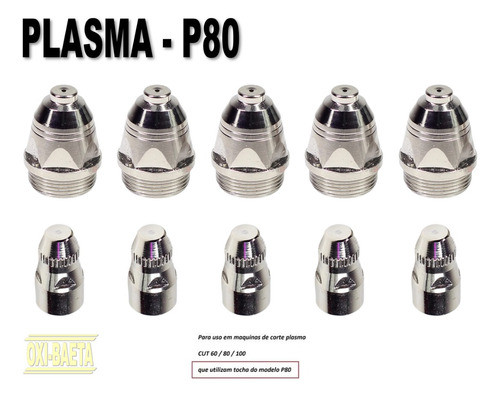 05 Un Bico 1,5mm, Eletrodo - Plasma P80 0
