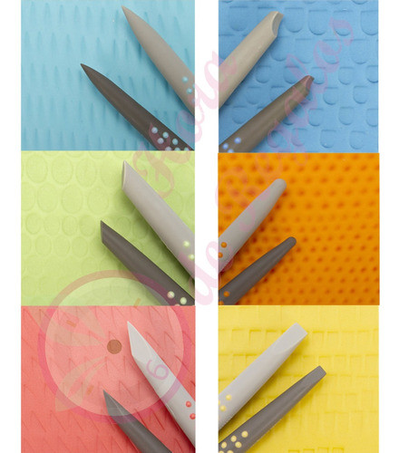 Set De 6 Estecas De Silicona Para Reposteria Porcelana Fria Fondant 1