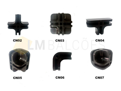 Conectivos Conectores P/ Balcão De Vidro Modulado Cx 200pçs 1