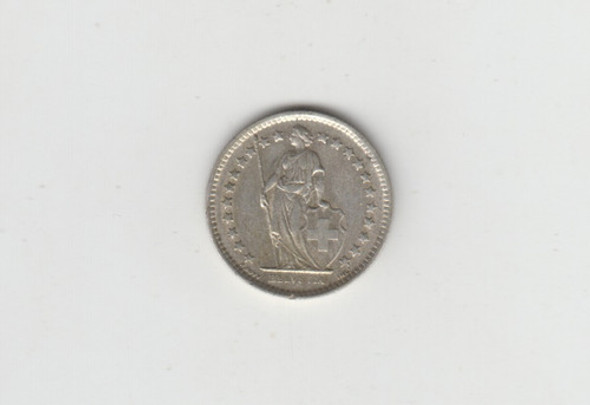 Moneda Suiza 1/2 Franco Año 1957 Plata Excelente 1