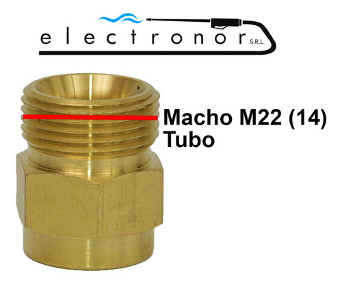 Niple Buje Acople Rápido M22 Perno 14 X1/4 Hembra 1