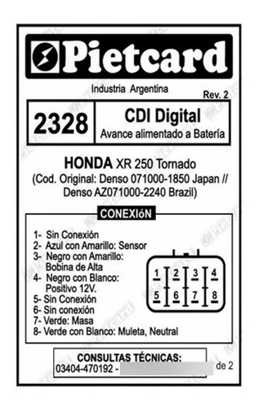 Cdi Honda Xr 250 Tornado Siamotos++ 1