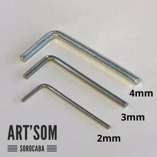 Kit De Regulagem Chave Allen L Trava Tensor Carrinho Guitar 1