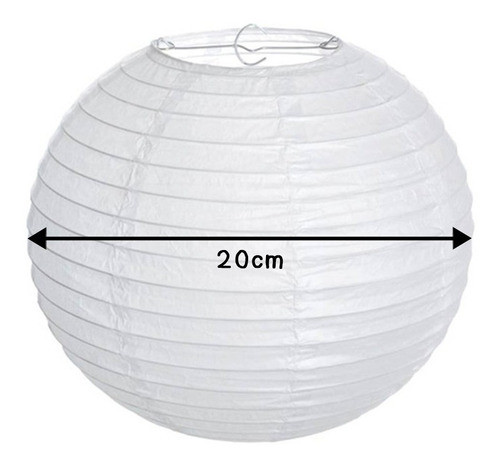 10 Luminária Japonesa Chinesa Oriental Lanterna 20cm Branca 1