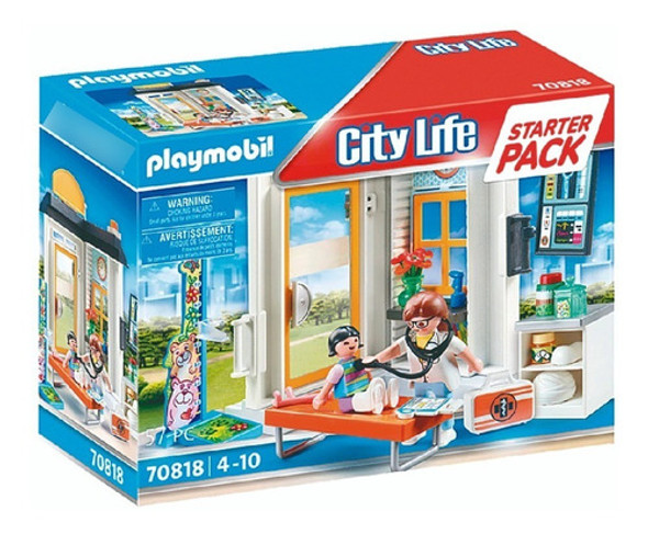 Playmobil Starter Pack Pediatra Playset Niños 70818 0