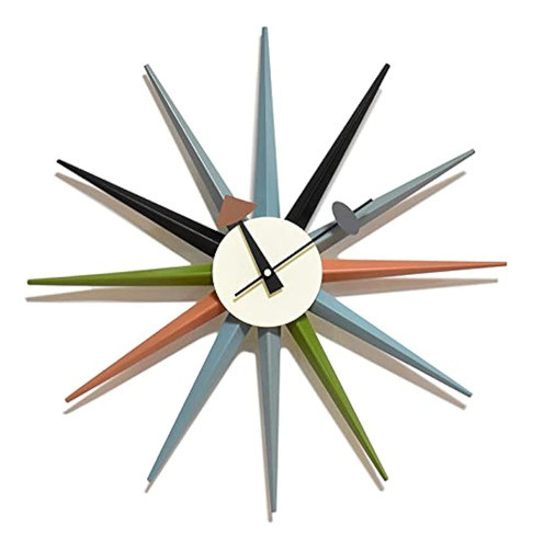 Moleihao Reloj De Pared Moderno De Mediados De Siglo Funcion 0