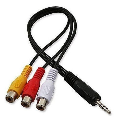 Cable Miniplug 3.5mm Macho Auxiliar A 3 Rca Hembra 15 Cm 0