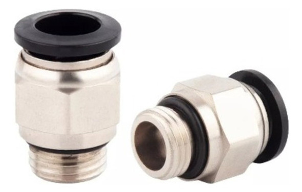 Conector Neumatico Recto Tubo 16mm Rosca 1/2 O'ring 0