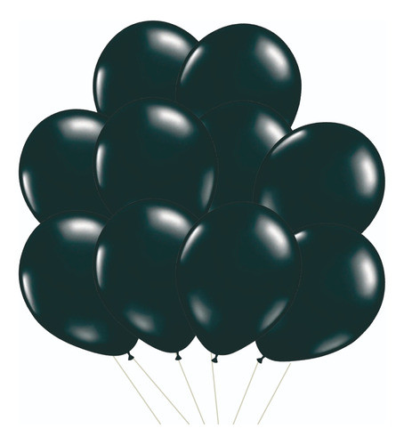 Globos Negros Perlados  X 25 U - Lollipop 0