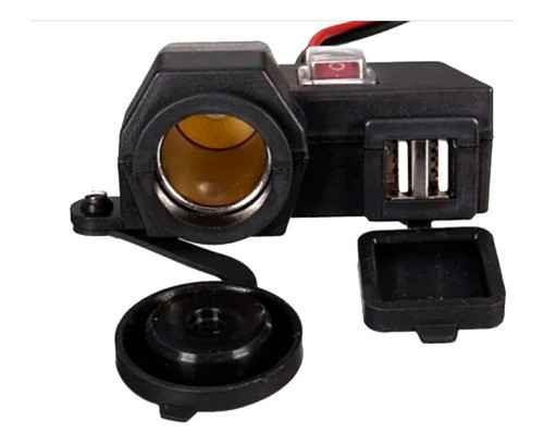 Toma 12v 2 Puertos Usb Encendedor Cuatri Moto Utv Gps 0