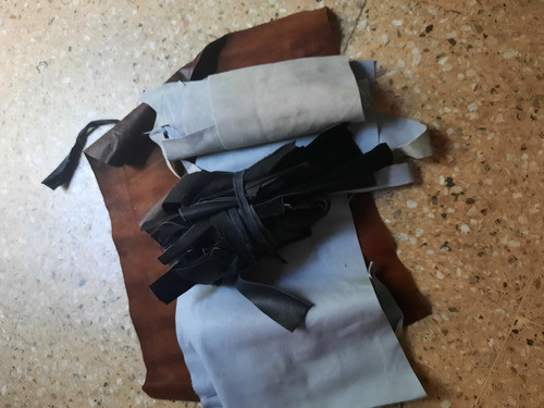 Retazos Recortes De Cuero 0