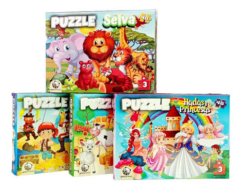 Rompecabezas Puzzle De 48 Piezas Selva 33,5cmx23,5cm 0
