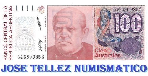 Bottero 2841 $ 100 Australes Serie B Sin Circular Palermo 0