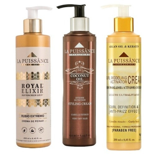 Kit La Puissance Cremas De Peinar Coconut Rulos Royal Elixir 0
