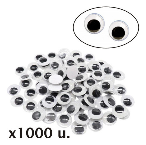 Ojos Moviles Nº10 10 Pack X100u 1cm Chico Peluche Manualidad 1