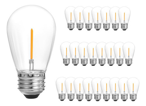Sunthin 25 Pack Regulable 1w S14 Bombillas Led De Repuesto, 0