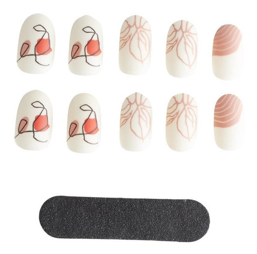 Uñas Postizas 15*8*2cm- Diseño Floral 0