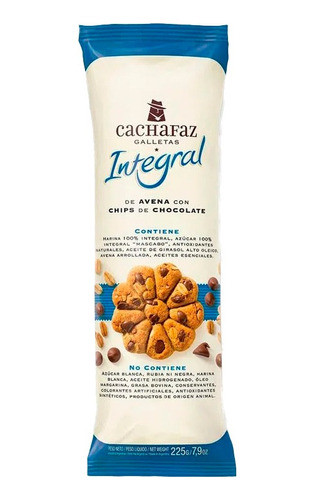 Galletita Cachafaz Integrales Con Chips Pack X5 Unidades 0