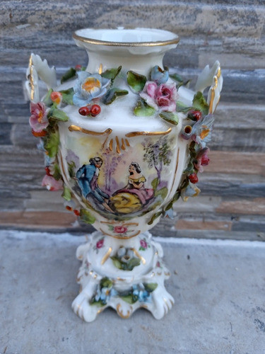 T-antigua Ánfora De Porcelana Nacional Pintada A Mano 0