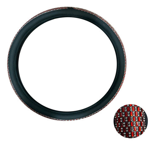 Cubre Volante Con Strass Rojos 38cm  Etios Hilux Corolla 1
