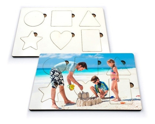 Juego De Encastre Madera Brillante Sublimar Sublimable X50u 0