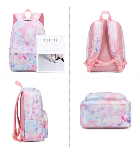 Kit Escolar - Mochila, Lunchera Y Estuche Rosa 1