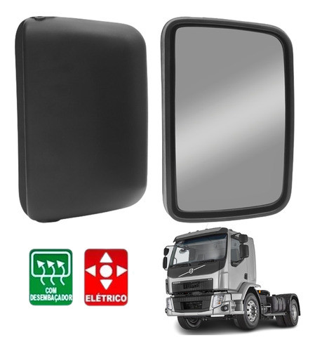 Espelho Volvo Vm 260/270/330 Maior Le / Ld C/des Elétrico 1