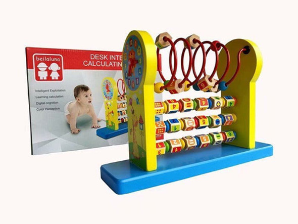 Juguete De Madera Con Laberinto Y Reloj - Educativo Y Divert 0