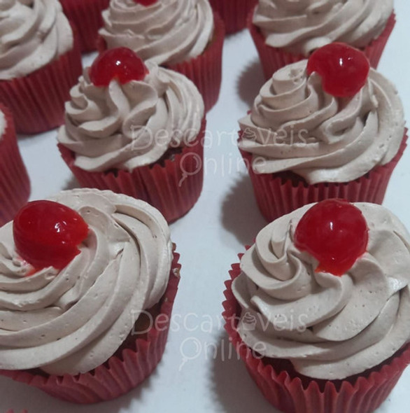 Forminha De Papel Cupcake Vermelho Nº0a Vai Ao Forno 90 Unid 1