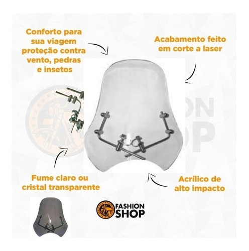 Bolha Para-brisa Shadow 600 / 750 Todas ( Cristal) 1