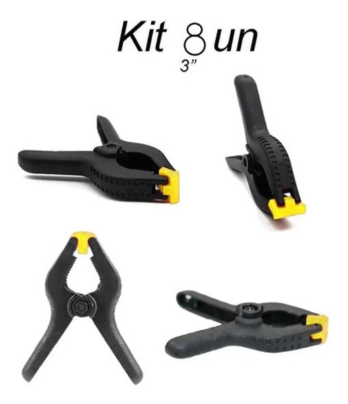 Grampos Sargento P/ Marcenaria Reforçado - 8 Pçs.- Multiuso 1