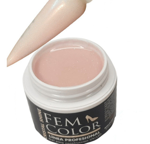 Gel Uv Led Fem Color Cristal Shine 30g Construccion Uñas Lfm 1