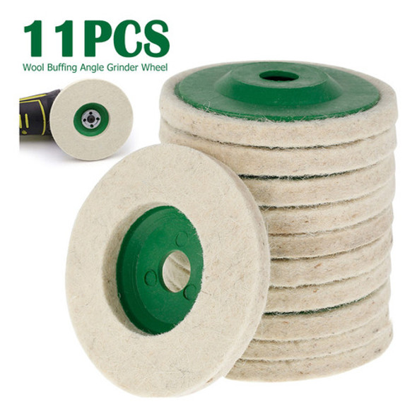 11 Peças De 100 Mm, 4 Discos De Feltro Polido Com Espelho De 0
