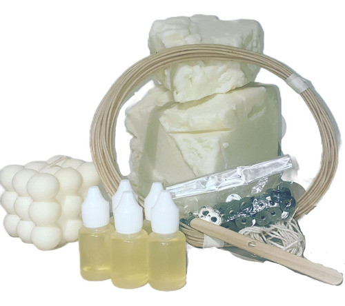 Kit Velas De Soja 4kg Cera De Soja + Esencias + Insumos Y + 0