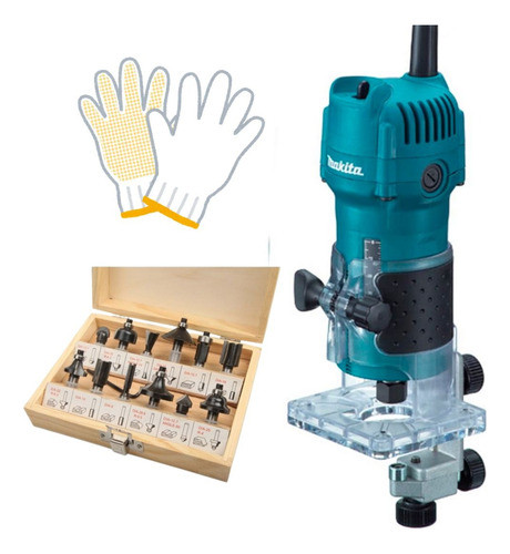 Router Trompo Fresadora 530w Makita 6mm C/guia -sc- 0