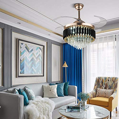 Ventilador De Techo De Cristal Candelabro Interior Lujo Ocul 1