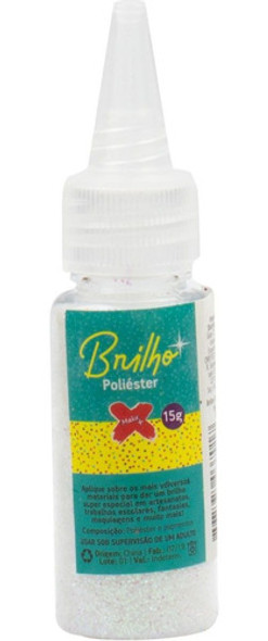 Glitter Poliester Bisnaga 15gr. Branco 1