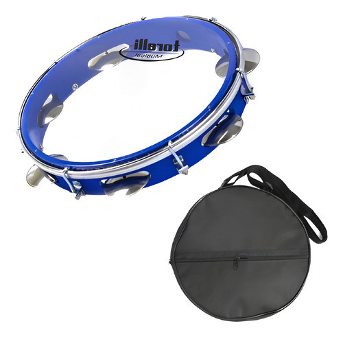 Pandeiro De 10'' Injetado Em Abs Azul Torelli Musical Tp348 0