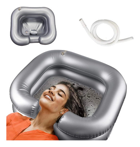 Lavabo O Bañera Inflable Para Lavar Cabello En Cama Portátil 0
