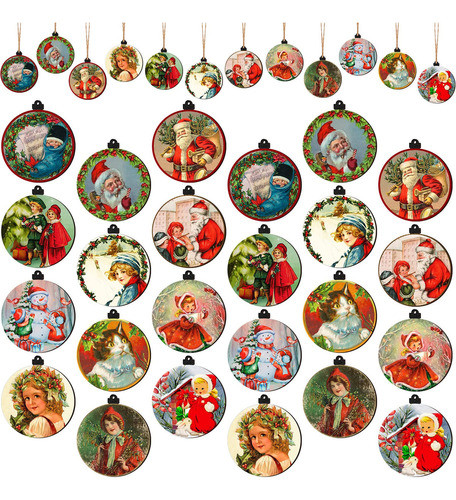 48 Adornos Para Arbol De Navidad, Estilo Victoriano, Adornos 0