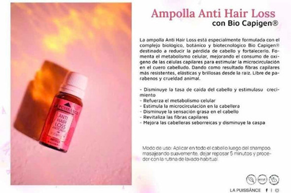 Ampollas Anti Hair Loss Anti Caída La Puissance Pack X3u 1 Ampollas Anti Hair Loss Anti Caída La Puissance Pack X3u 1